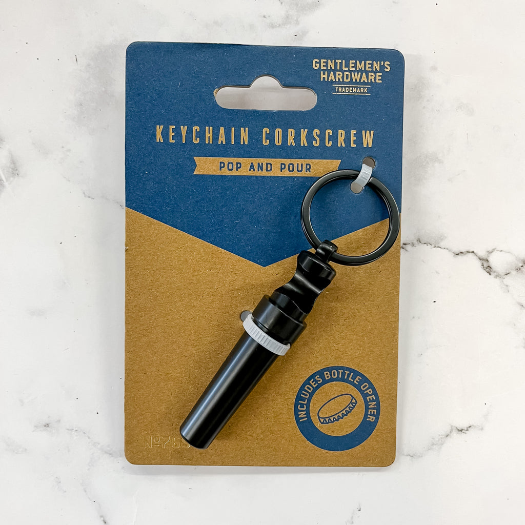 Gentlemens Hardware - Keychain Corkscrew - Lyla's: Clothing, Decor & More - Plano Boutique