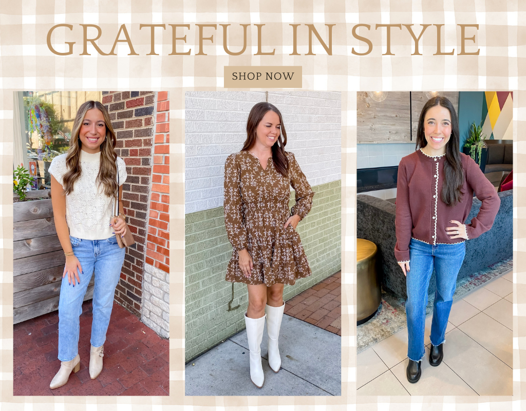 Get your Thanksgiving ready looks from your go to Texas boutique! Refresh your wardrobe with pieces you'll love all autumn long. Shop the new collection in-stores in Downtown Plano, Rockwall or online!