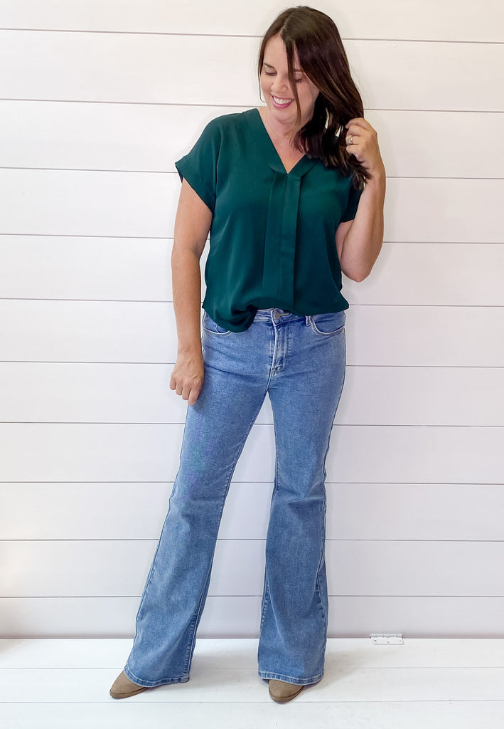 High Rise Clean Flare Denim by Risen - Lyla's: Clothing, Decor & More - Plano Boutique