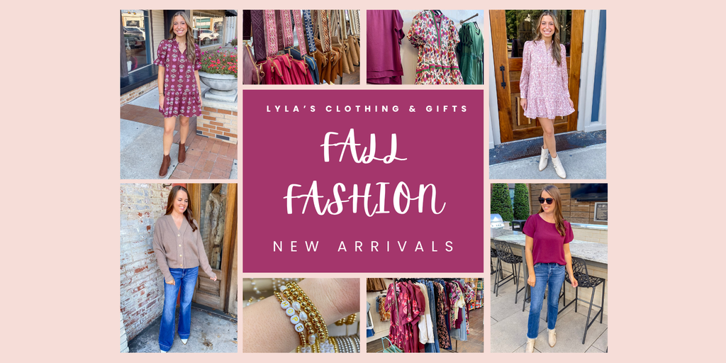 Shop Lyla's Clothing and Gifts Fall Fashion New Arrivals! Your go to woman's boutique in Downtown Plano and Rockwall Texas! Also, available to shop online! Shop woman's fashion trends and gifts for all at Lyla's!