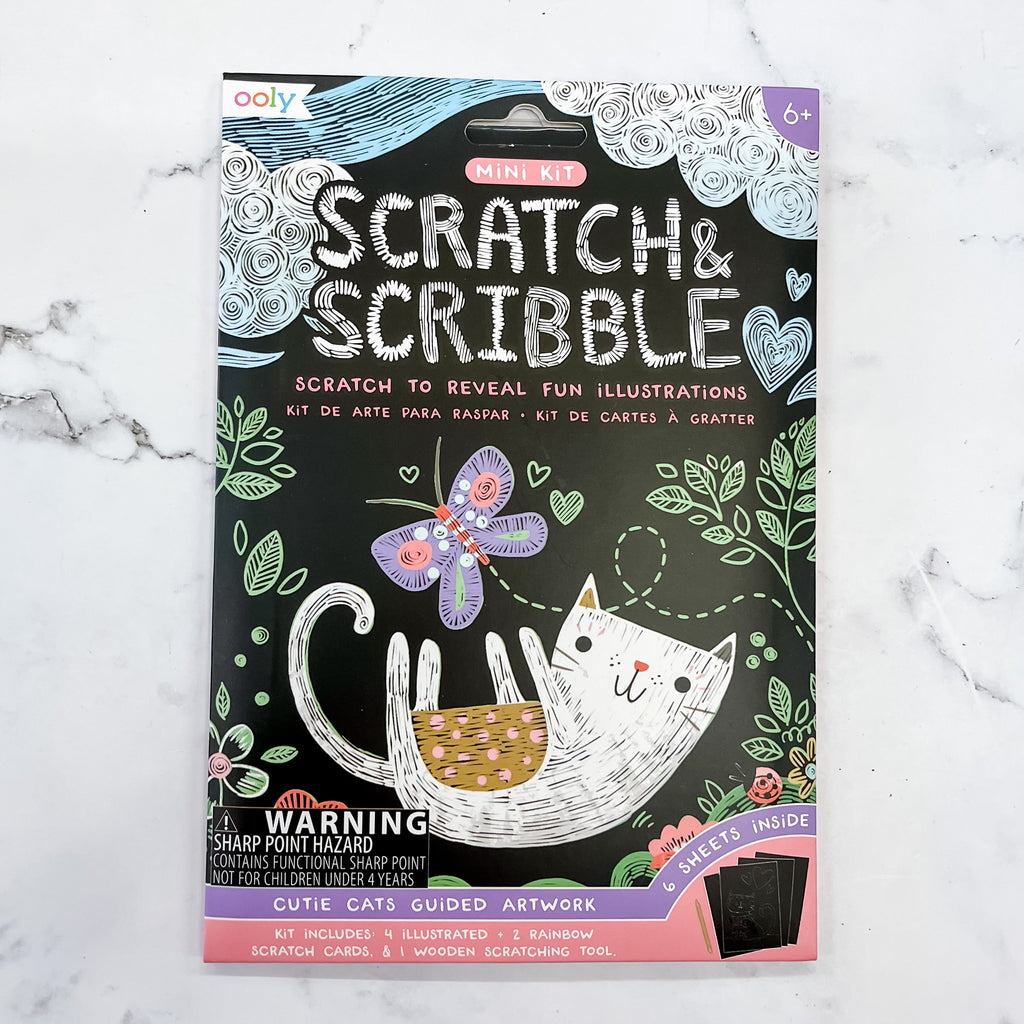 Mini Scratch and Scribble Art Kit: Cutie Cats by OOLY - Lyla's: Clothing, Decor & More - Plano Boutique