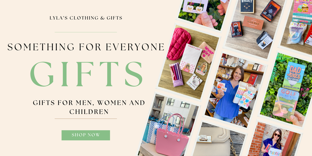 Looking for the perfect gift? Lyla’s Clothing & Gifts has something for everyone—men, women, and kids! Your go-to gift shop in Downtown Plano, Rockwall, or online! 