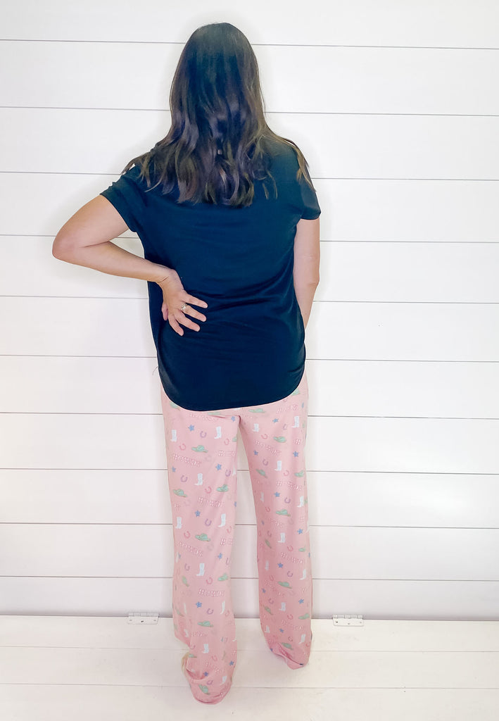 Howdy Friends Pink Sleep Pants - Lyla's: Clothing, Decor & More - Plano Boutique