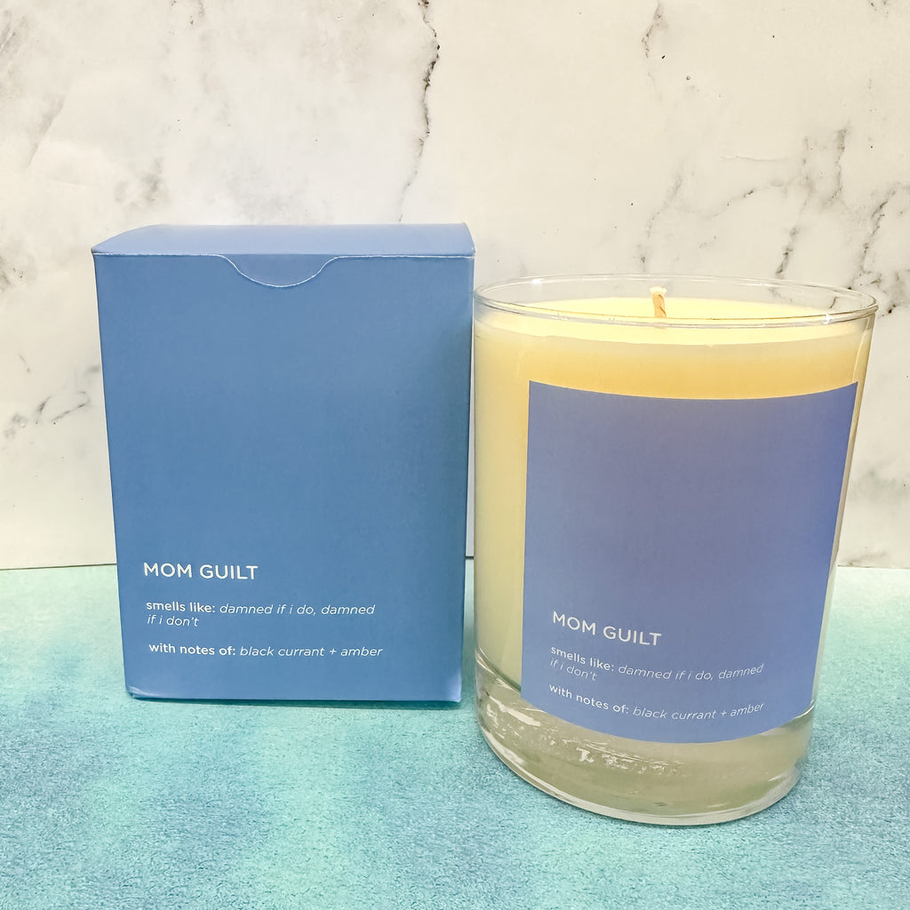 Mom Guilt Rocks Glass Candle - Lyla's: Clothing, Decor & More - Plano Boutique
