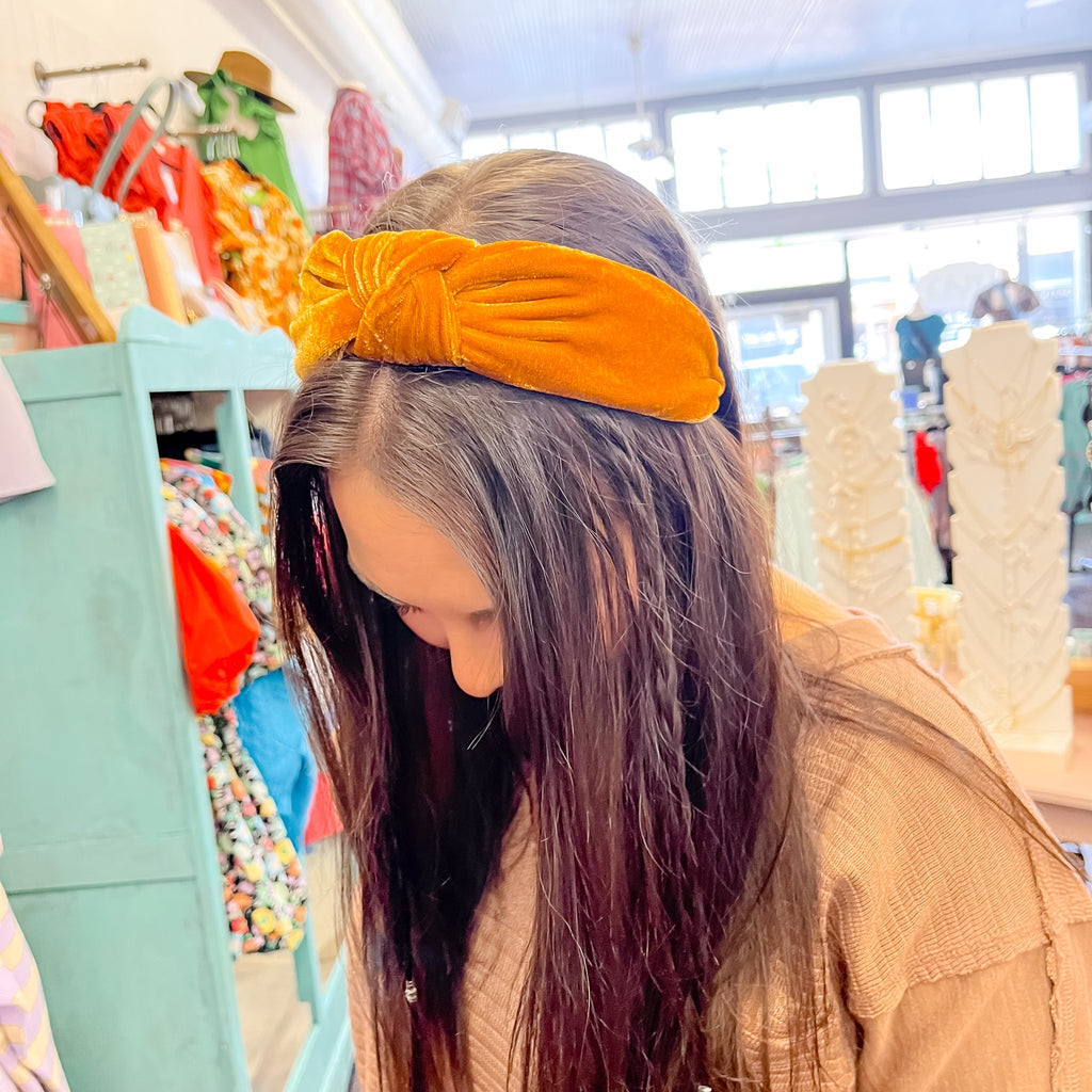 Knotted Velvet Headband - Lyla's: Clothing, Decor & More - Plano Boutique