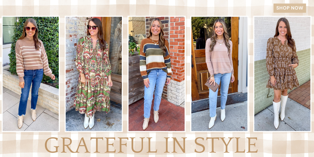 Get your Thanksgiving ready looks from your go to Texas boutique! Refresh your wardrobe with pieces you'll love all autumn long. Shop the new collection in-stores in Downtown Plano, Rockwall or online!