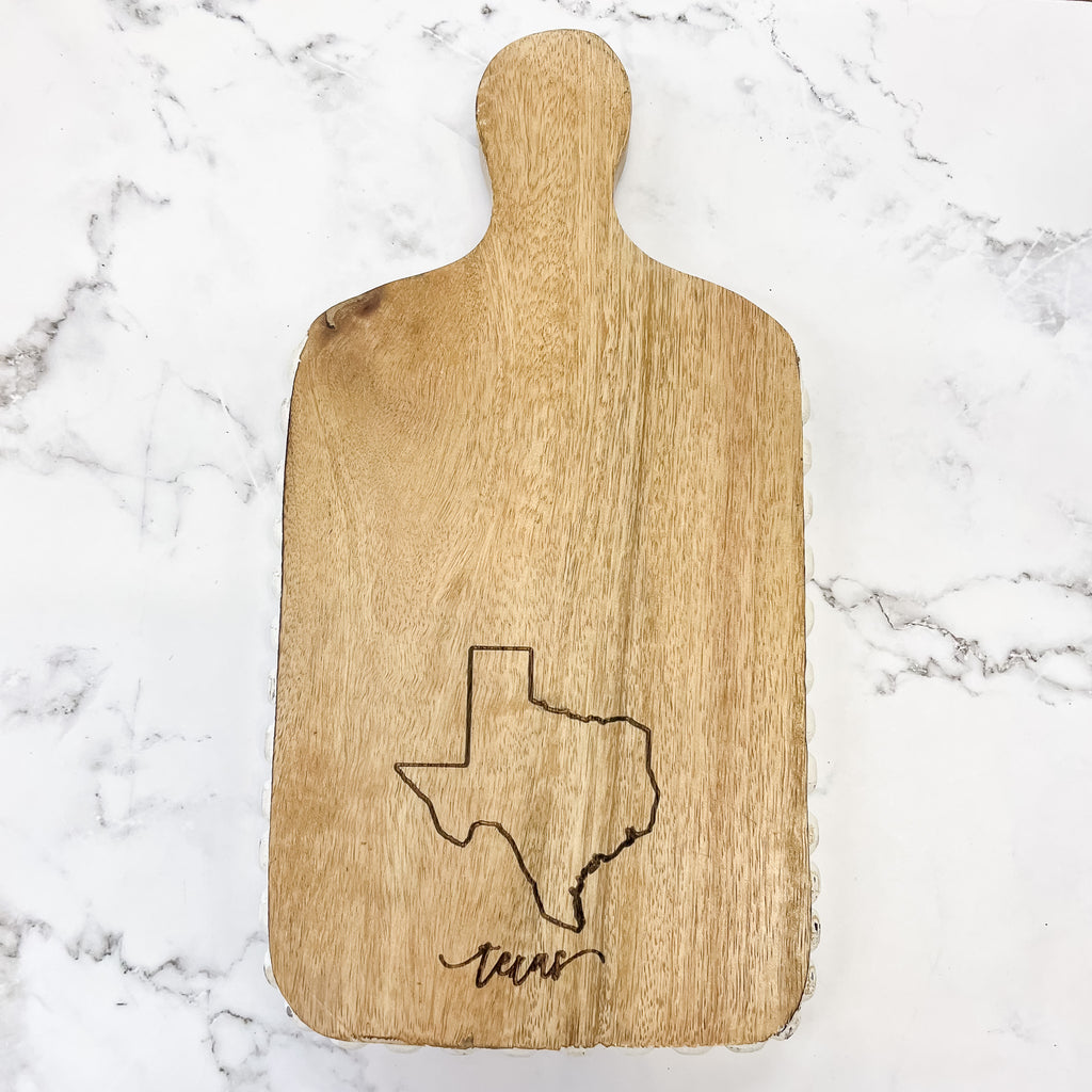 Texas Mini Beaded Edge Cutting Board - Lyla's: Clothing, Decor & More - Plano Boutique