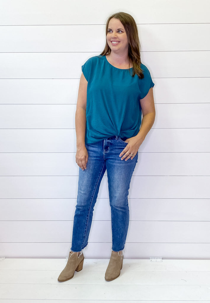 Knot the One Teal Top - Lyla's: Clothing, Decor & More - Plano Boutique