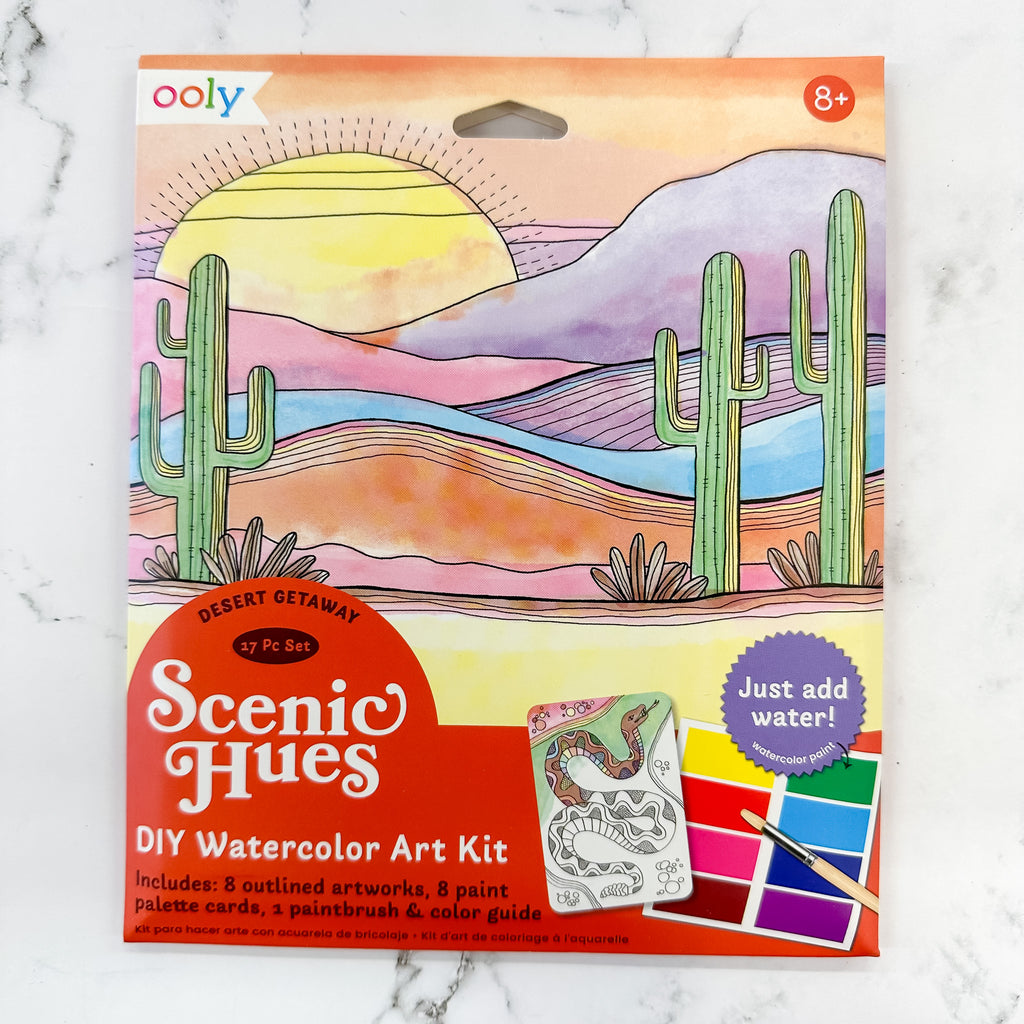 Scenic Hues diy Watercolor Art Kit - Desert Getaway by OOLY - Lyla's: Clothing, Decor & More - Plano Boutique