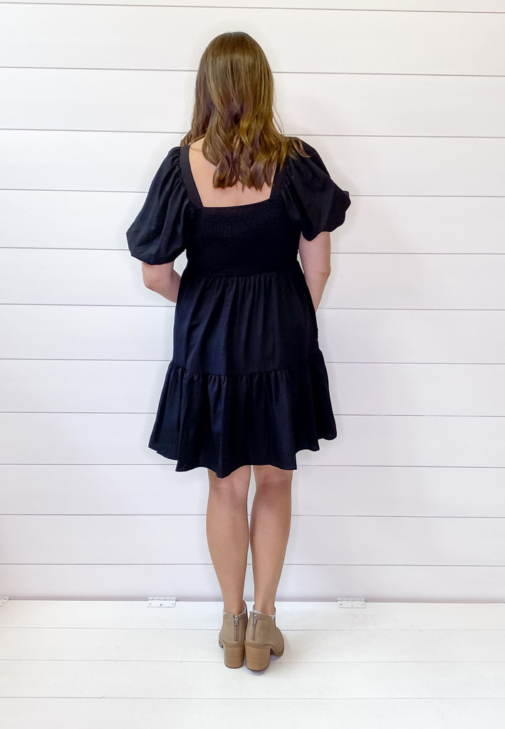 The Dress You Need Ruffle Black Dress - Lyla's: Clothing, Decor & More - Plano Boutique
