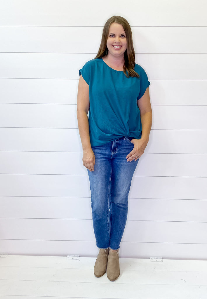 Knot the One Teal Top - Lyla's: Clothing, Decor & More - Plano Boutique