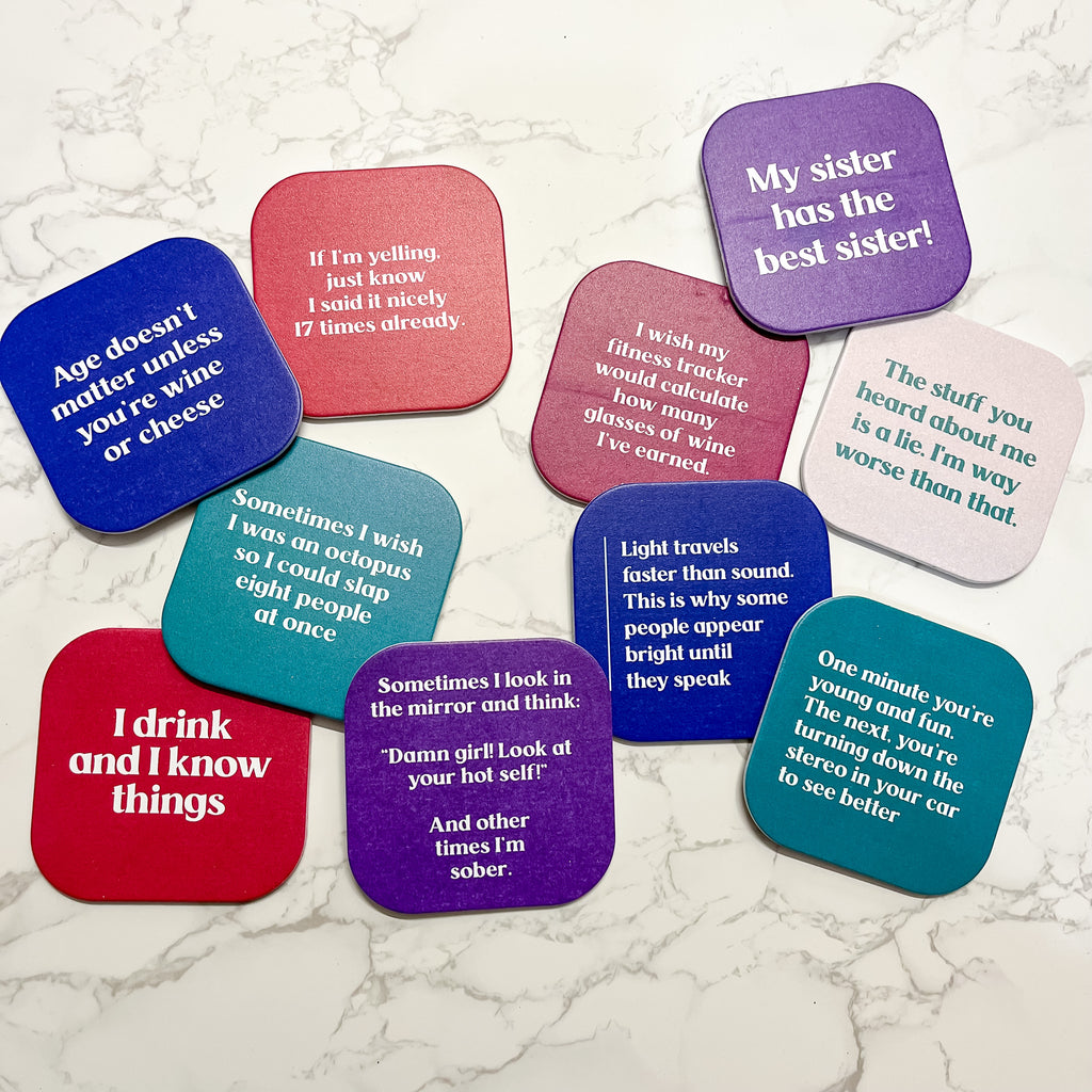 Funny Coasters - Lyla's: Clothing, Decor & More - Plano Boutique