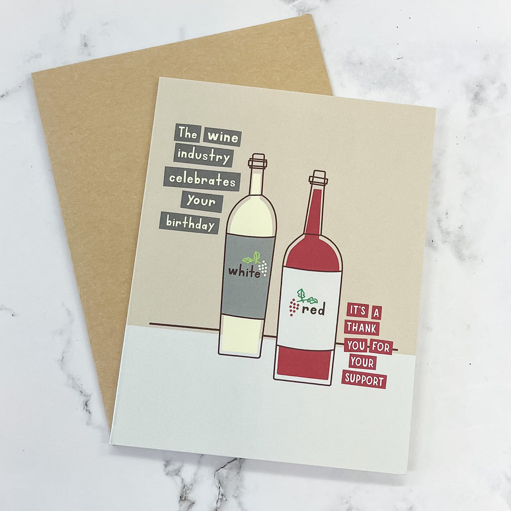 The Wine Industry Celebrates Your Birthday Card - Lyla's: Clothing, Decor & More - Plano Boutique