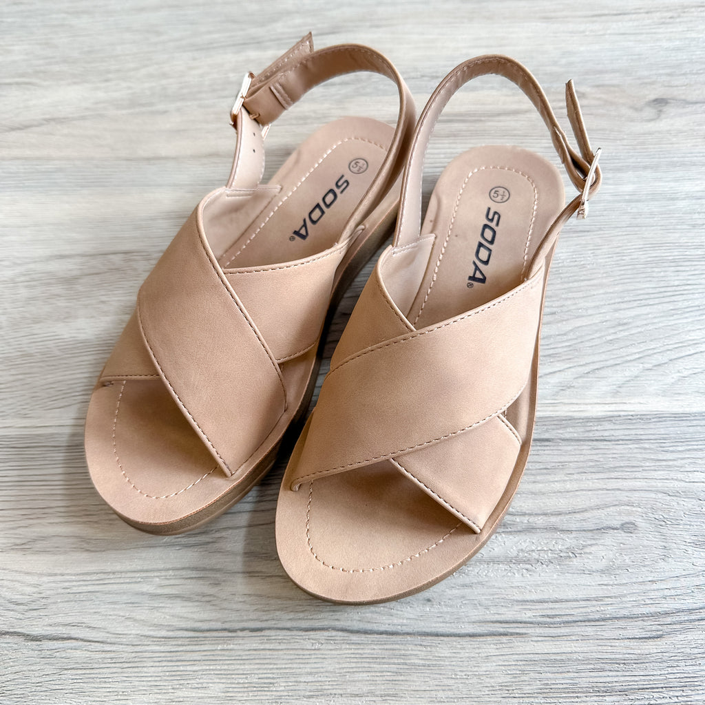 Regain Coffee Strappy Sandal - Lyla's: Clothing, Decor & More - Plano Boutique