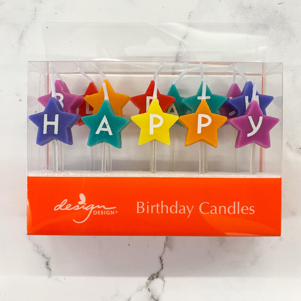 Happy Birthday Star Cake Candle - Lyla's: Clothing, Decor & More - Plano Boutique
