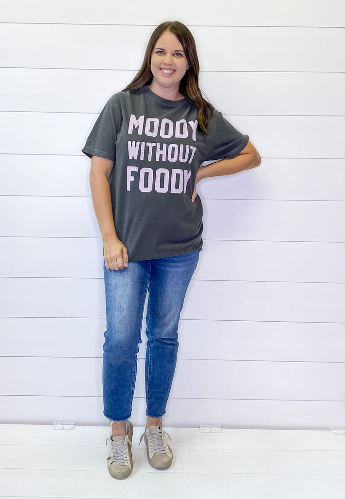 Moody without Foody Grey Top - Lyla's: Clothing, Decor & More - Plano Boutique