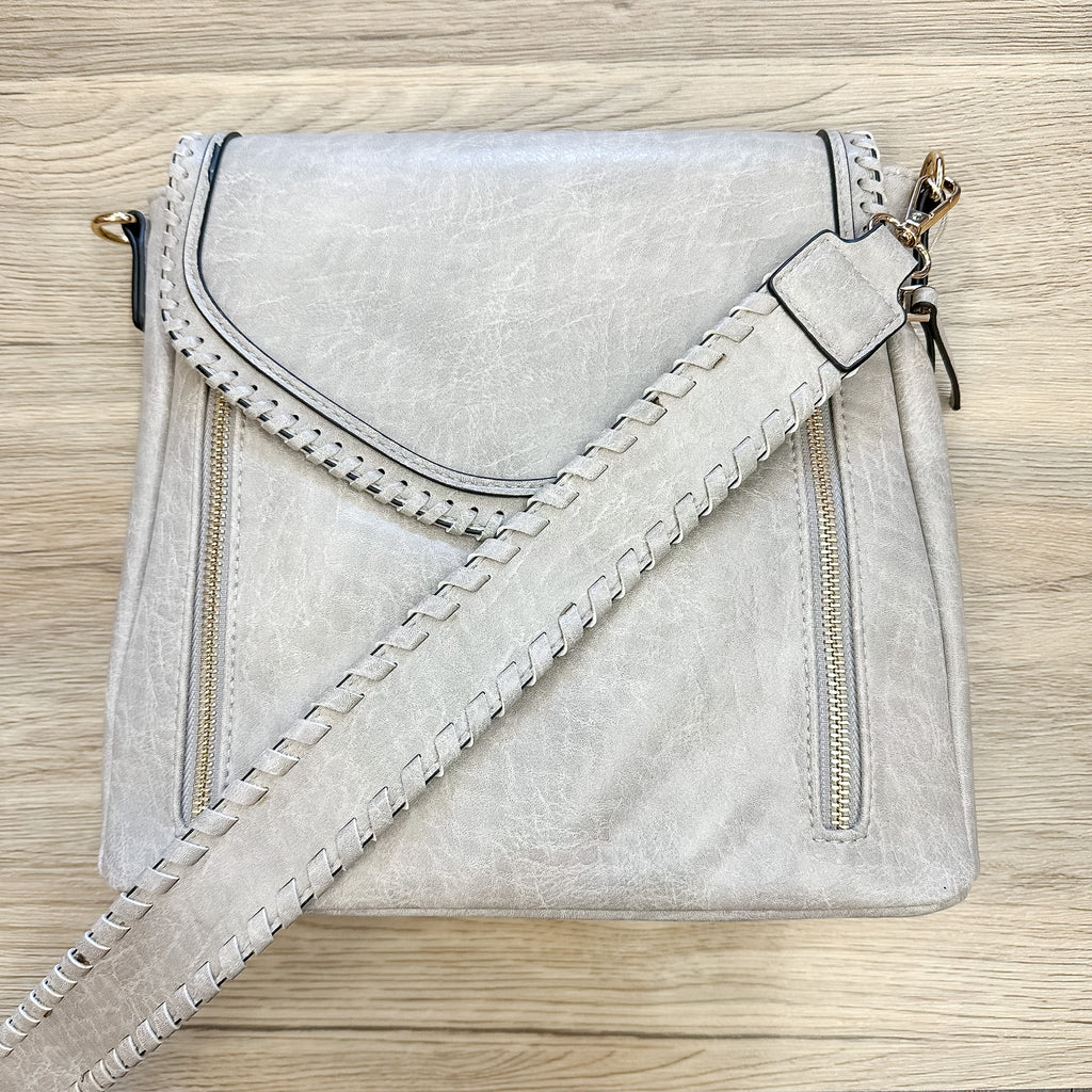 Jen & Co Lorelei Crossbody Handbag - Light Grey - Lyla's: Clothing, Decor & More - Plano Boutique