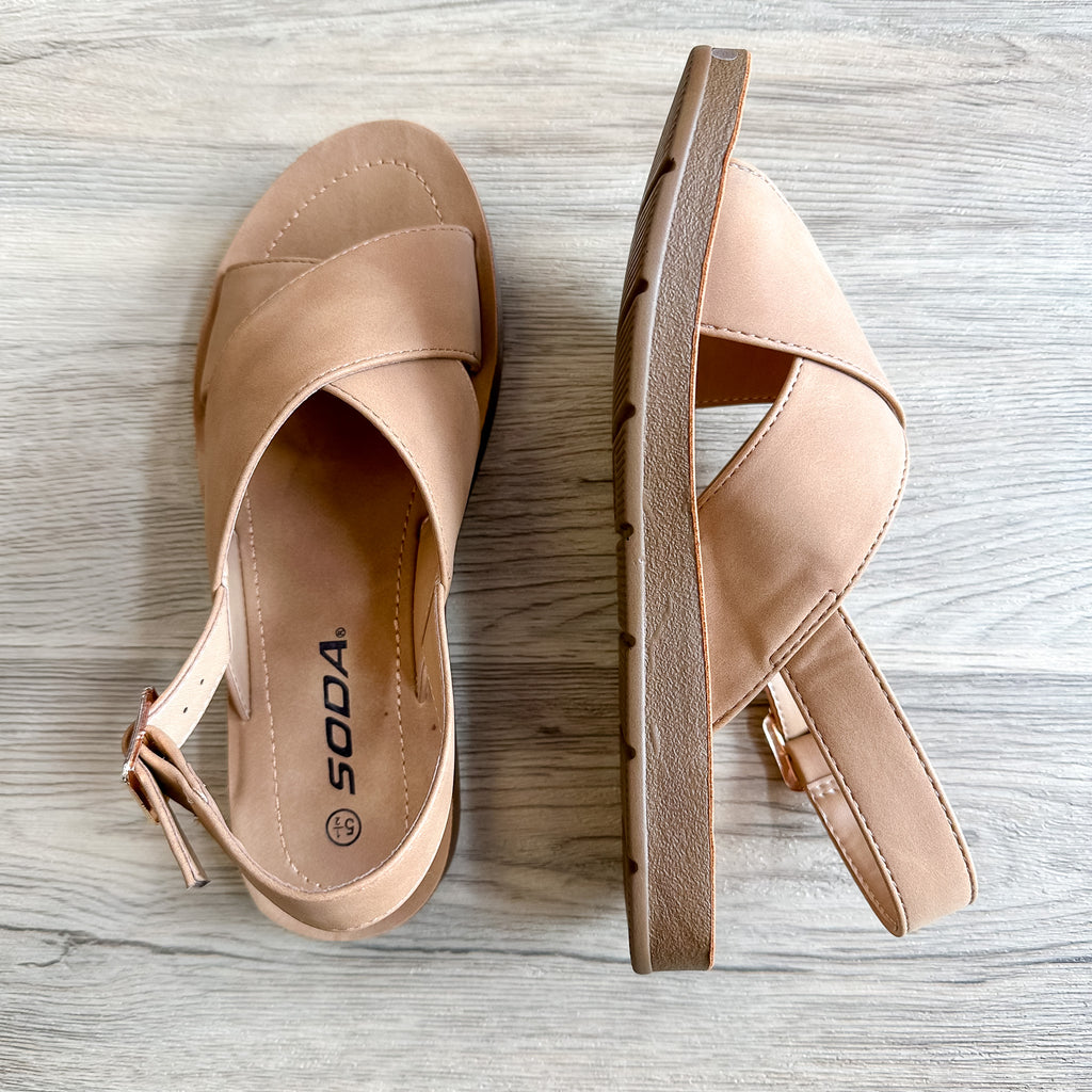 Regain Coffee Strappy Sandal - Lyla's: Clothing, Decor & More - Plano Boutique