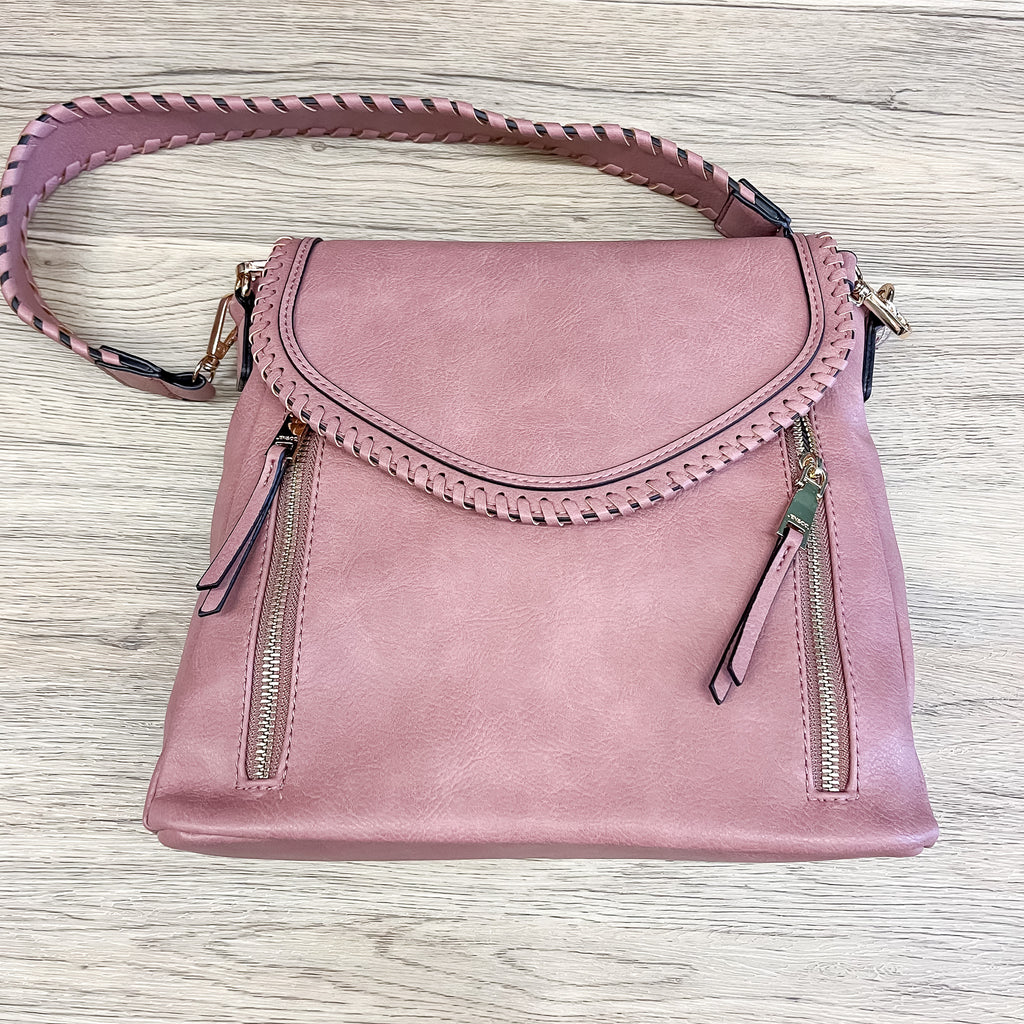 Jen & Co Lorelei Crossbody Handbag - Dark Mauve - Lyla's: Clothing, Decor & More - Plano Boutique