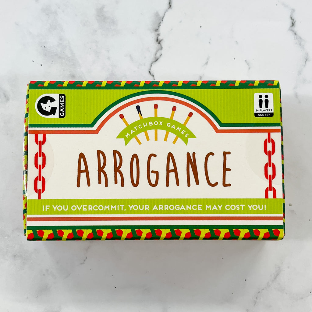 Arrogance Matchbox Game  by Ginger Fox - Lyla's: Clothing, Decor & More - Plano Boutique