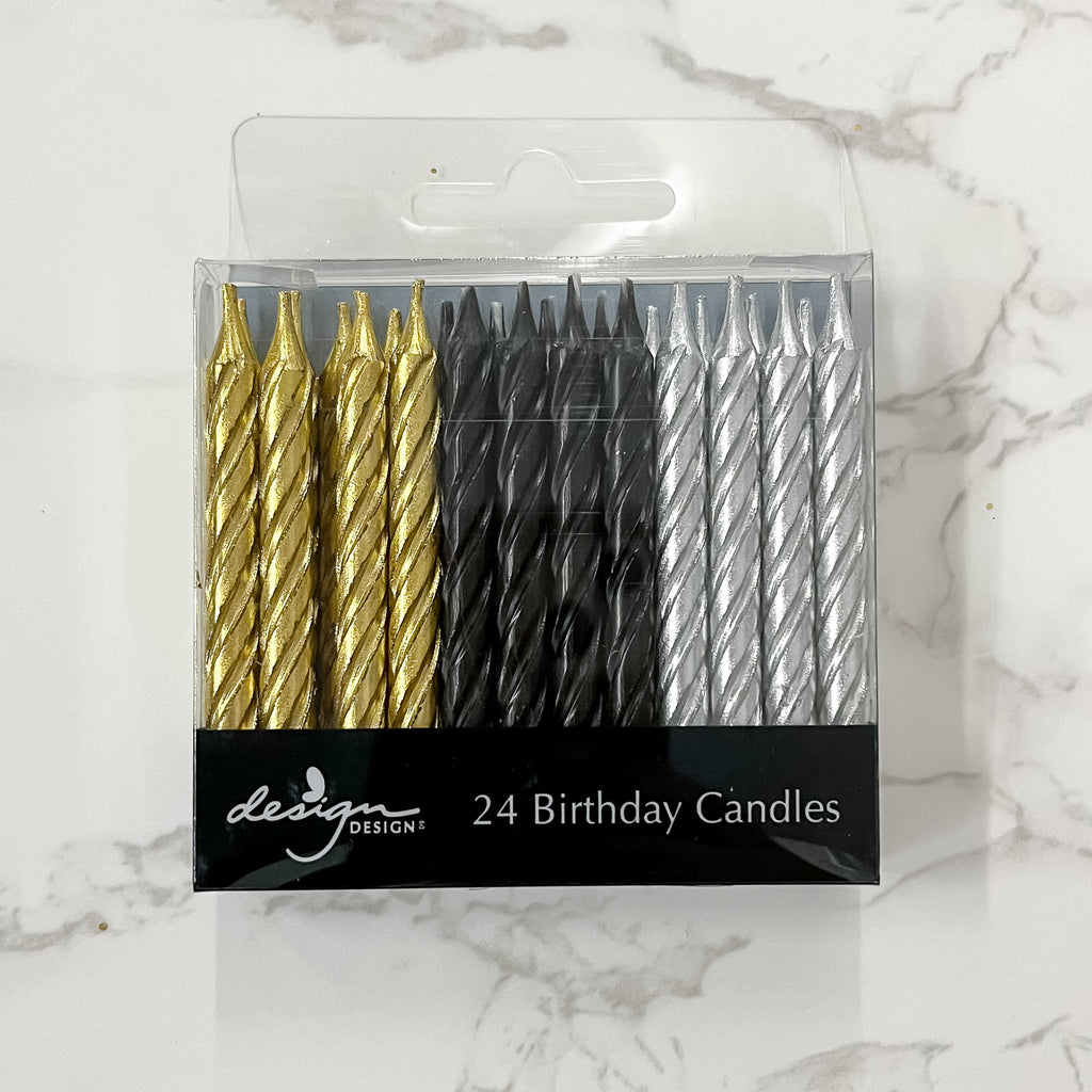 Black and Gold Twist Stick Candles - Lyla's: Clothing, Decor & More - Plano Boutique