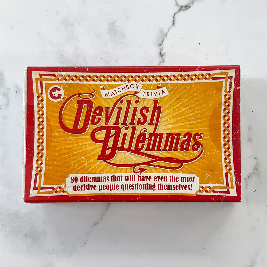 Devilish Dilemmas Matchbox Game by Ginger Fox - Lyla's: Clothing, Decor & More - Plano Boutique