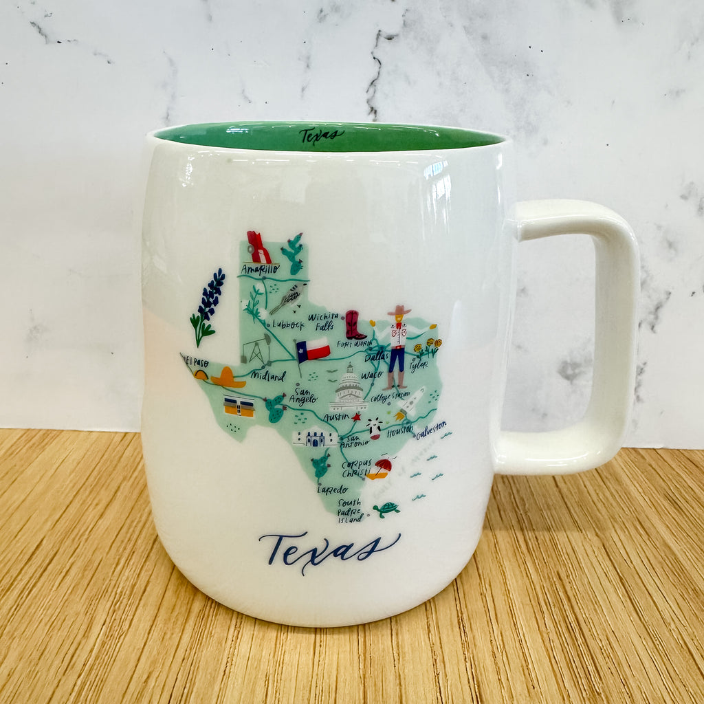 Texas Coffee Mug with Texas Print - Lyla's: Clothing, Decor & More - Plano Boutique