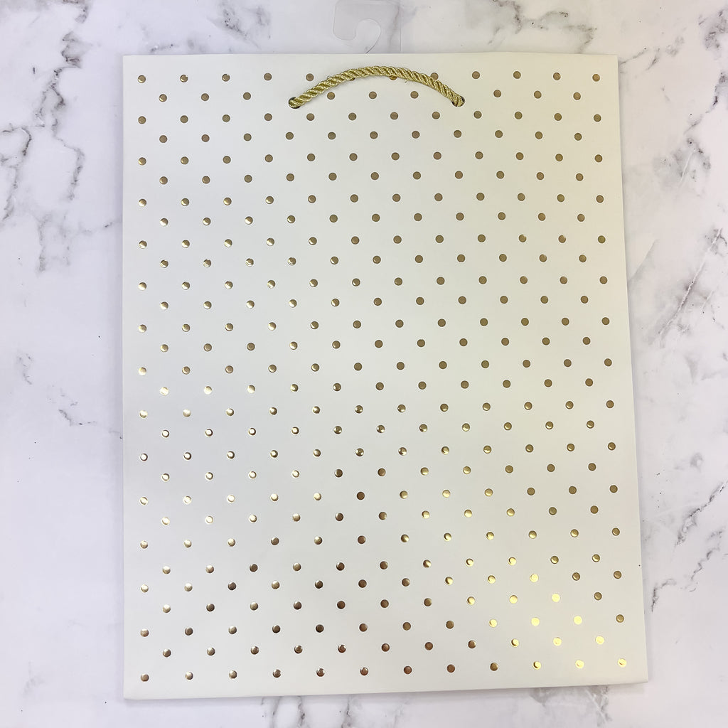 Gold Dot Medium Swiss Bag - Ivory - Lyla's: Clothing, Decor & More - Plano Boutique