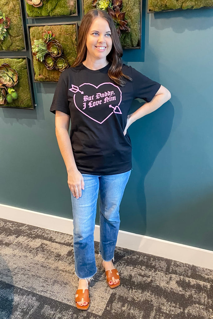 But Daddy I Love Him Black Top - Lyla's: Clothing, Decor & More - Plano Boutique