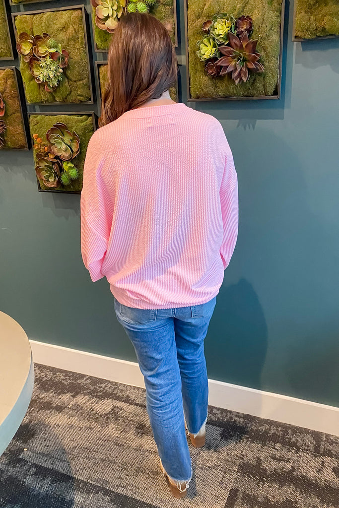 Texas Corduroy Graphic Pink Sweater - Lyla's: Clothing, Decor & More - Plano Boutique