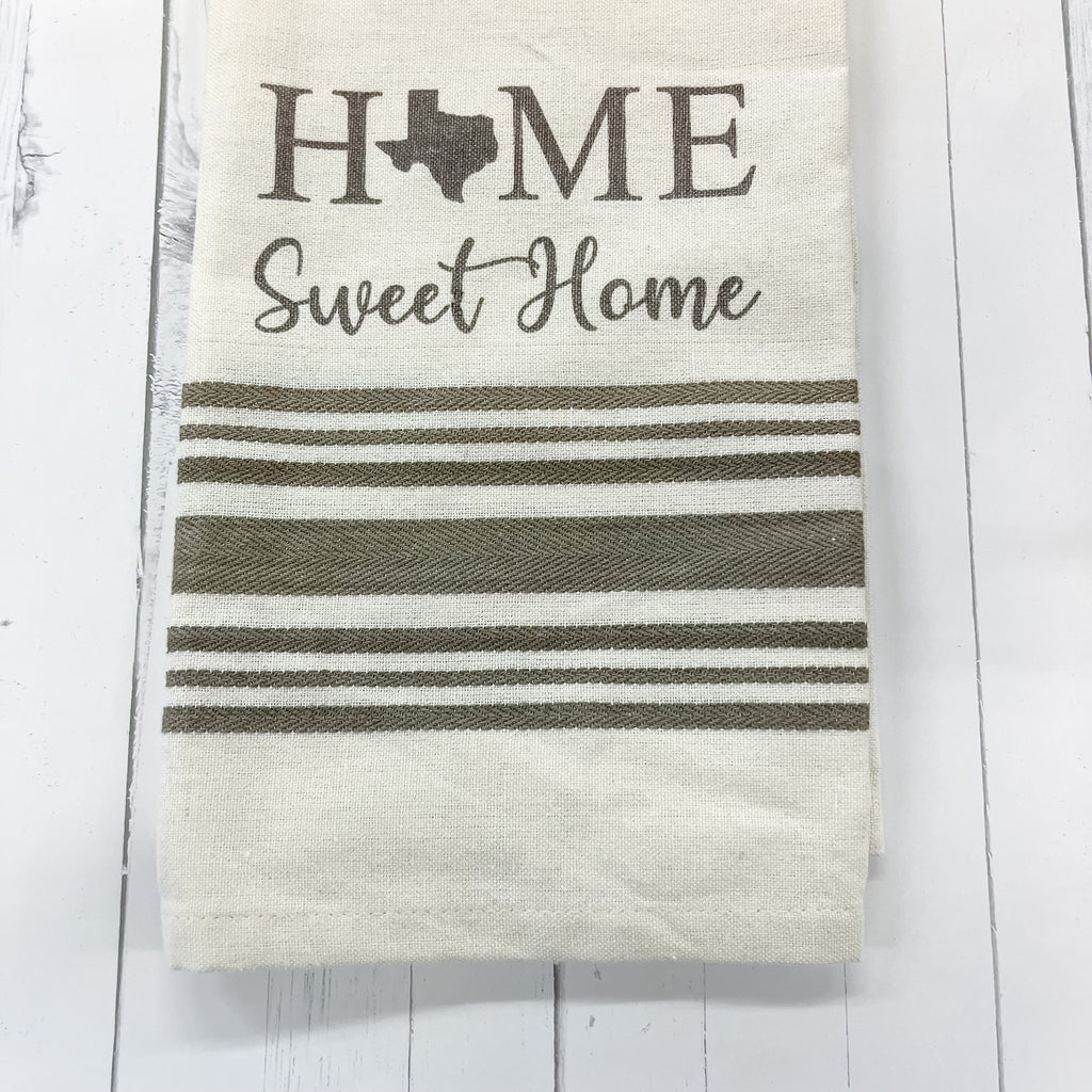 Home Sweet Home Texas Tea Towel - Lyla's: Clothing, Decor & More - Plano Boutique