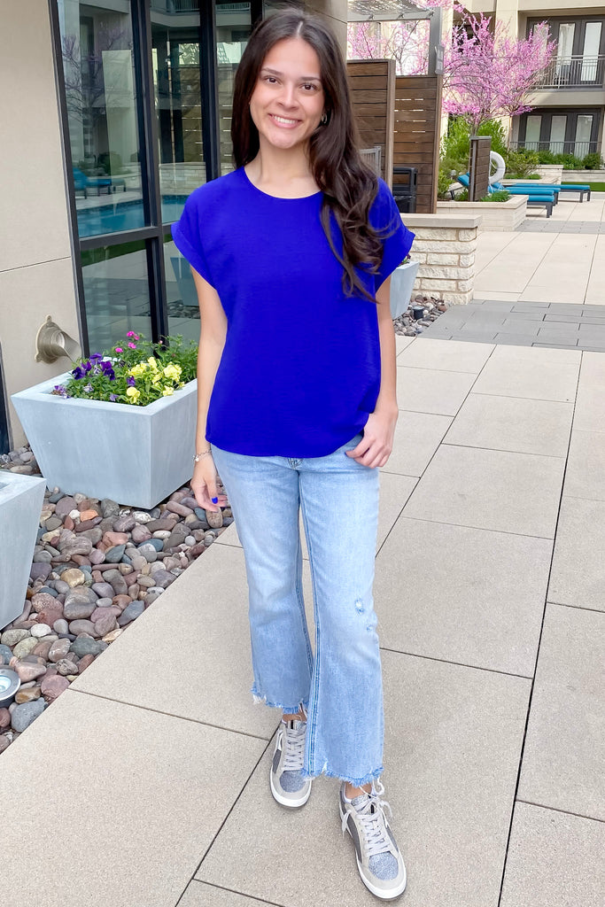 Breezy and Easy Royal Blue Top - Lyla's: Clothing, Decor & More - Plano Boutique