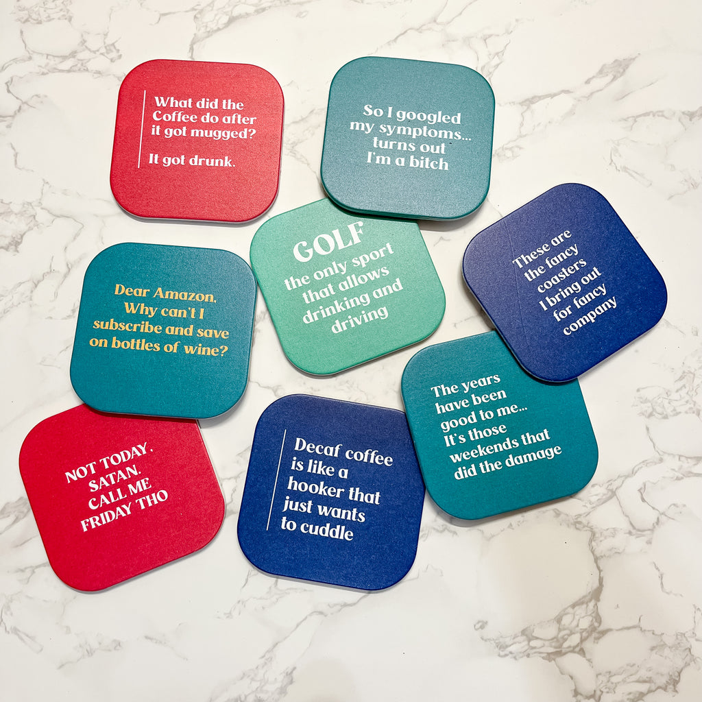 Funny Coasters - Lyla's: Clothing, Decor & More - Plano Boutique