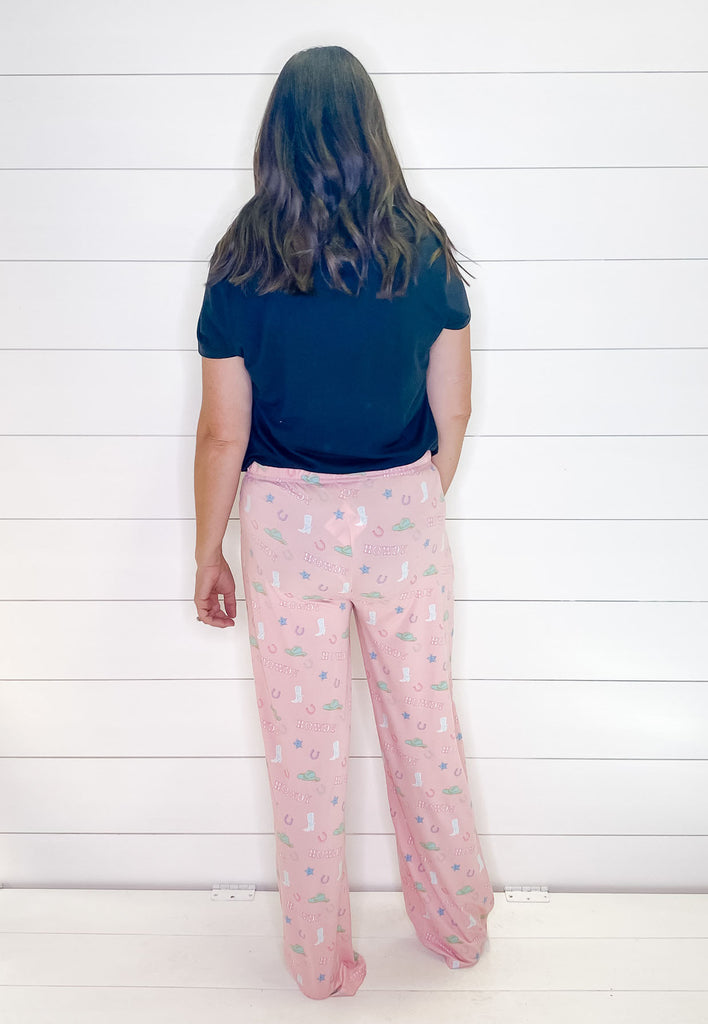 Howdy Friends Pink Sleep Pants - Lyla's: Clothing, Decor & More - Plano Boutique