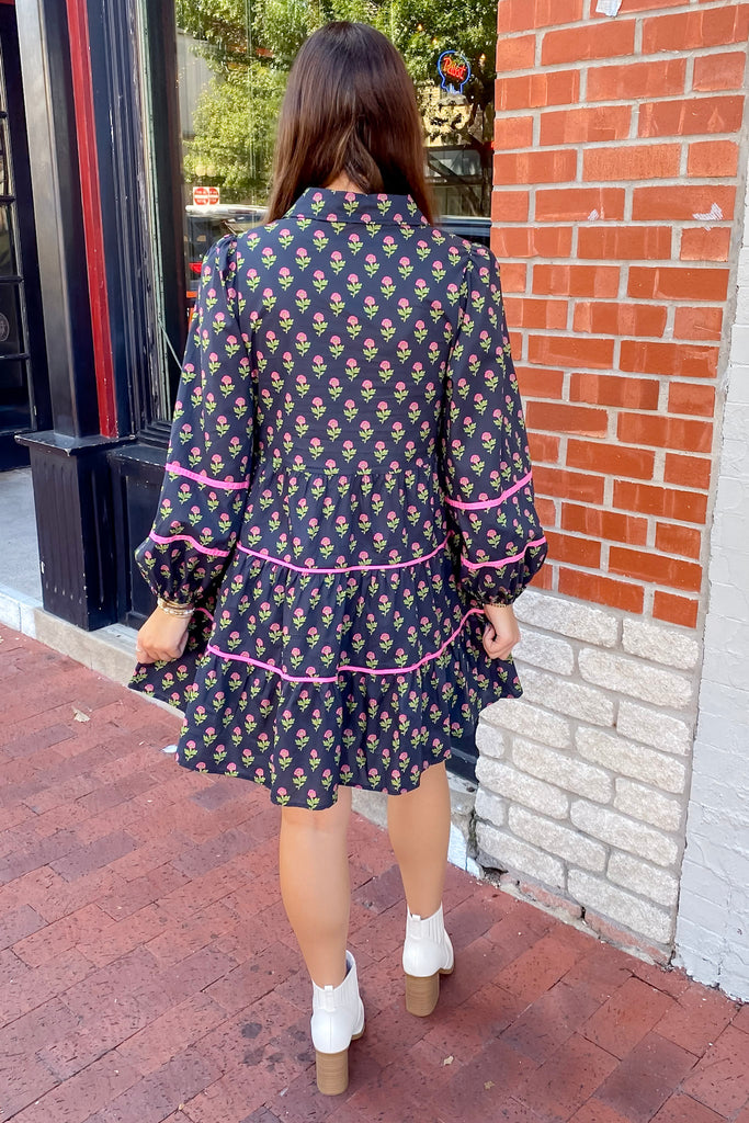 Buy Myself Flowers Floral Print Black Dress - Lyla's: Clothing, Decor & More - Plano Boutique