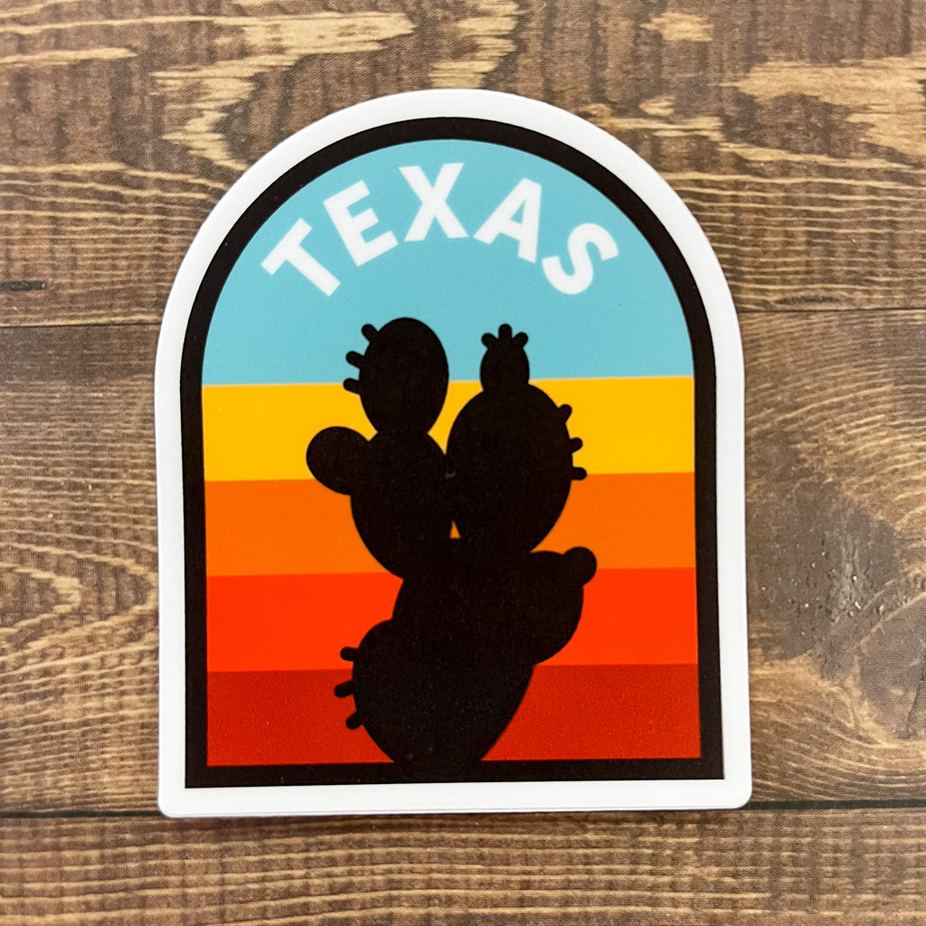Texas Prickly Pear Crest Sticker - Lyla's: Clothing, Decor & More - Plano Boutique