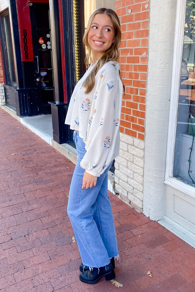 So Into You Floral Print Cream Top - Lyla's: Clothing, Decor & More - Plano Boutique