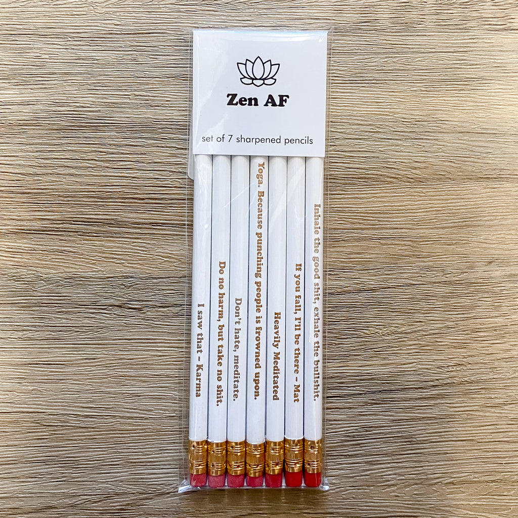 Pencil Set – Zen AF - Lyla's: Clothing, Decor & More - Plano Boutique