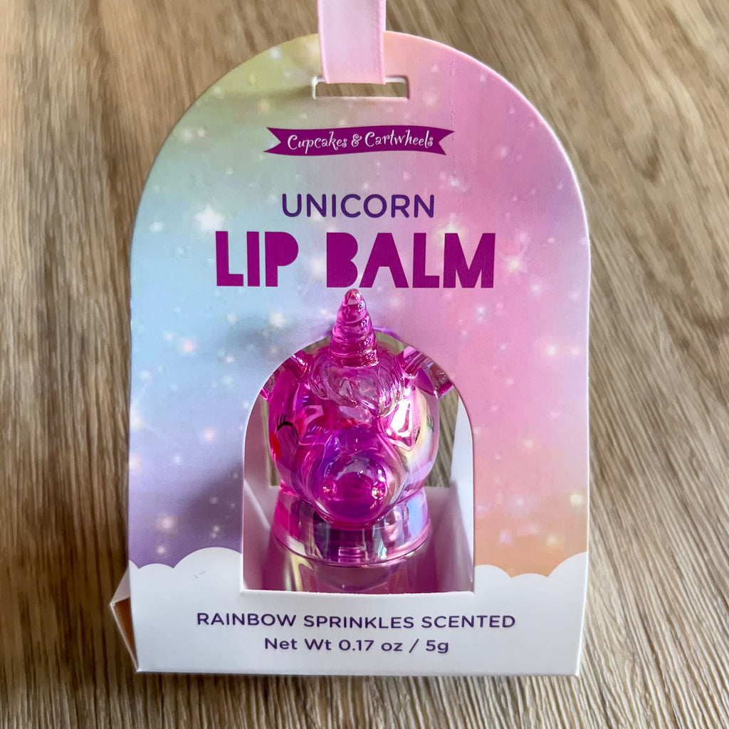 Iridescent Unicorn Swirl Lip Balm with Rainbow Sprinkles Scent - Lyla's: Clothing, Decor & More - Plano Boutique