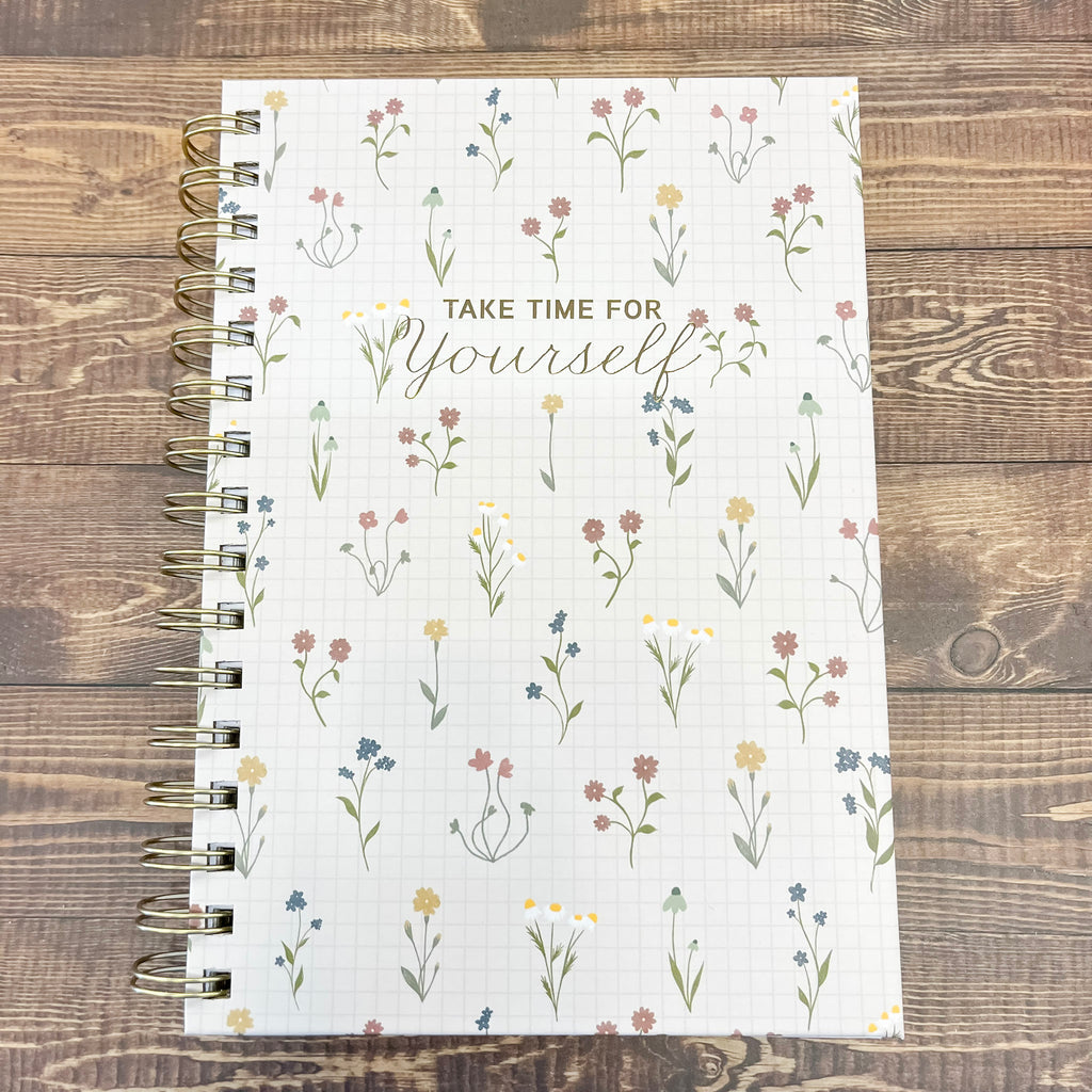 Dainty Floral 6 x 8 Spiral Hard Cover Journal - Lyla's: Clothing, Decor & More - Plano Boutique