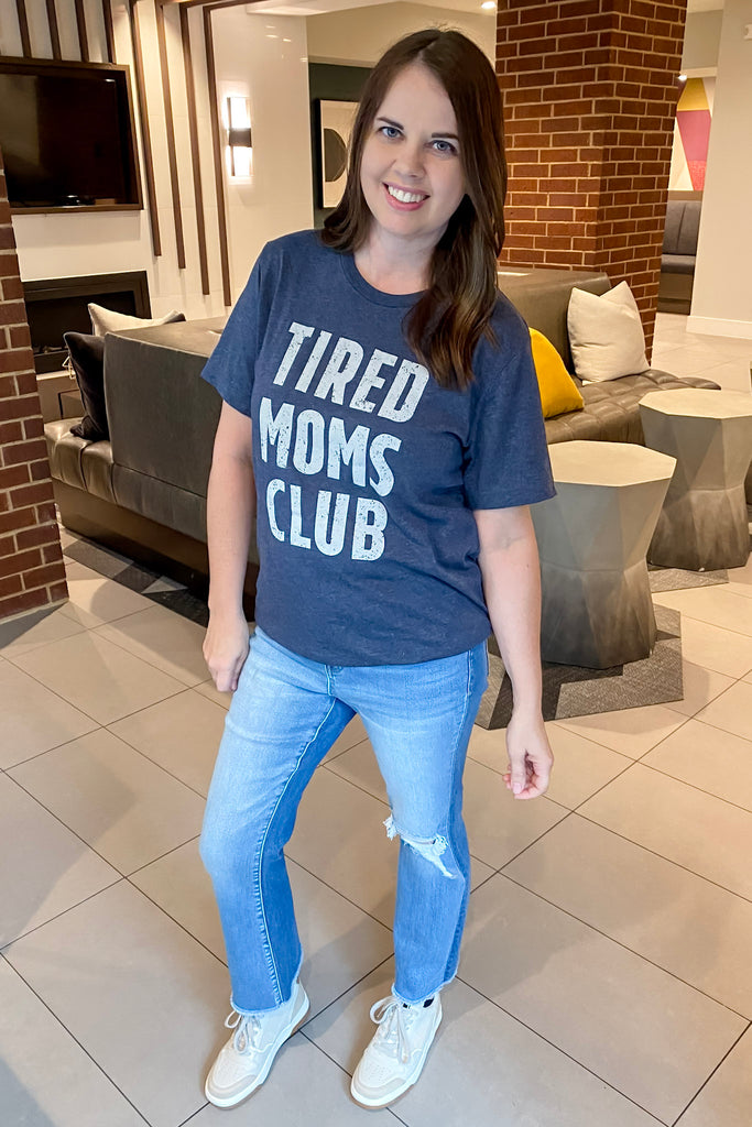 Tired Moms Club Navy Top - Lyla's: Clothing, Decor & More - Plano Boutique