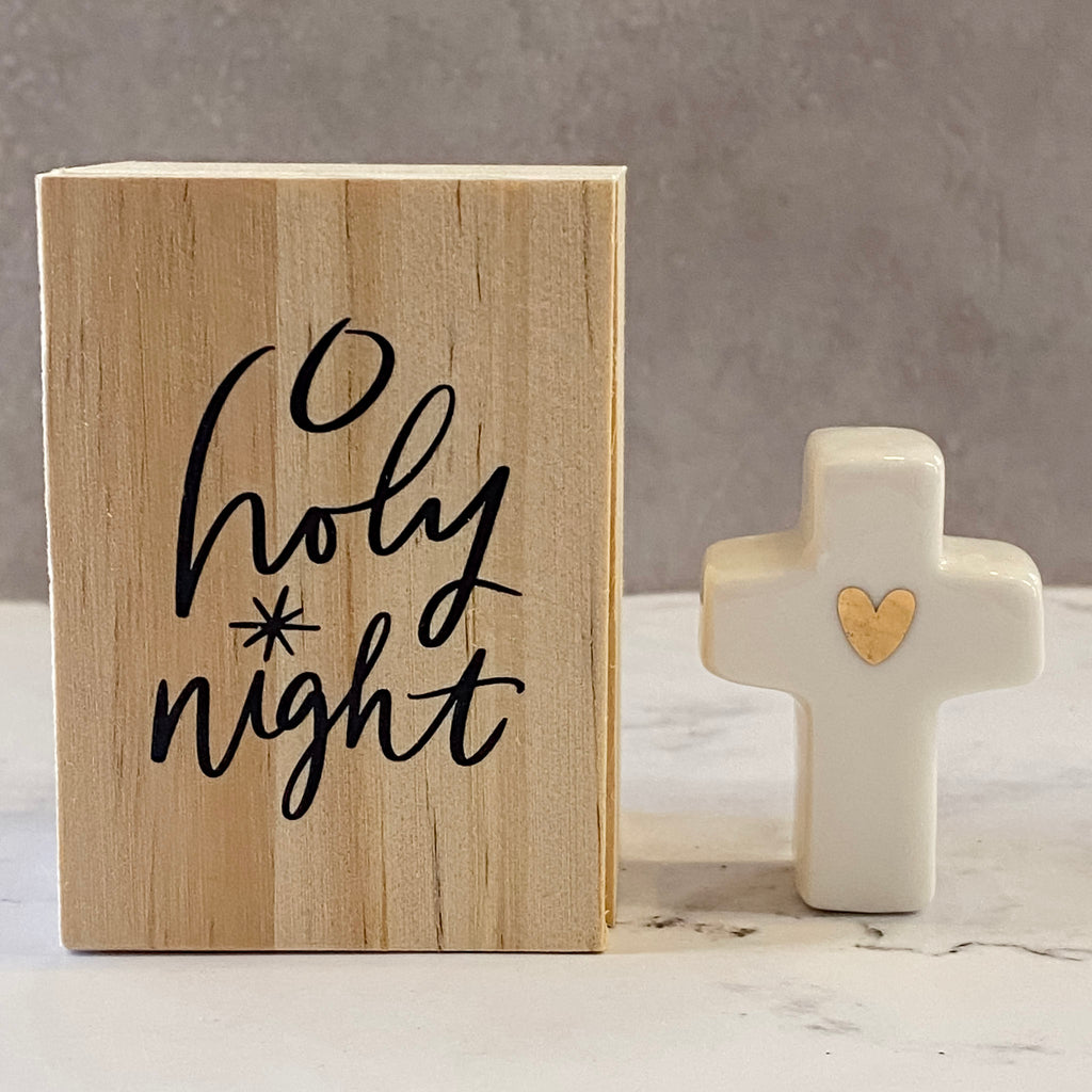 O Holy Night Ceramic Figure Cross - Lyla's: Clothing, Decor & More - Plano Boutique