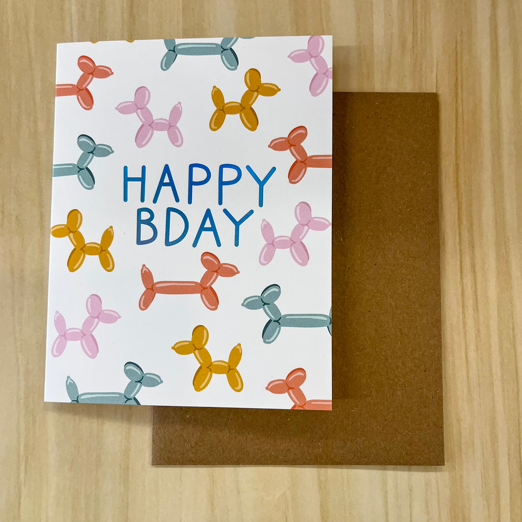 Balloon Animal Birthday Greeting Card - Lyla's: Clothing, Decor & More - Plano Boutique