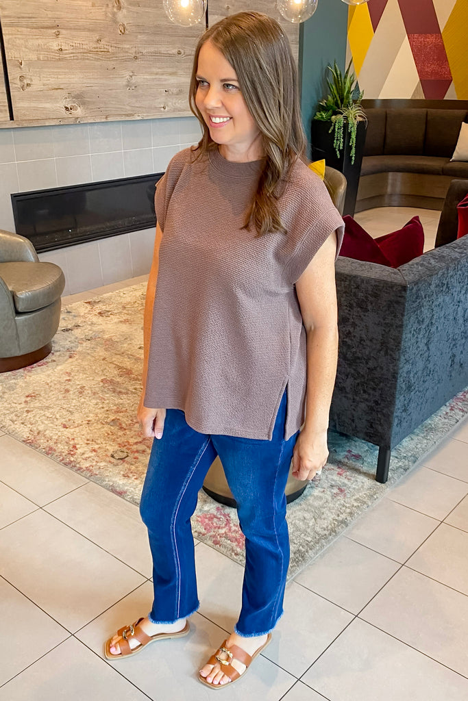 Ride Away With Me Brown Top - Lyla's: Clothing, Decor & More - Plano Boutique