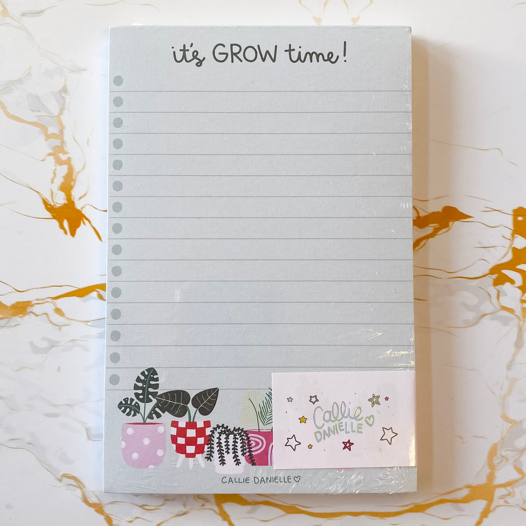 It's Grow Time Plant Notepad - Lyla's: Clothing, Decor & More - Plano Boutique