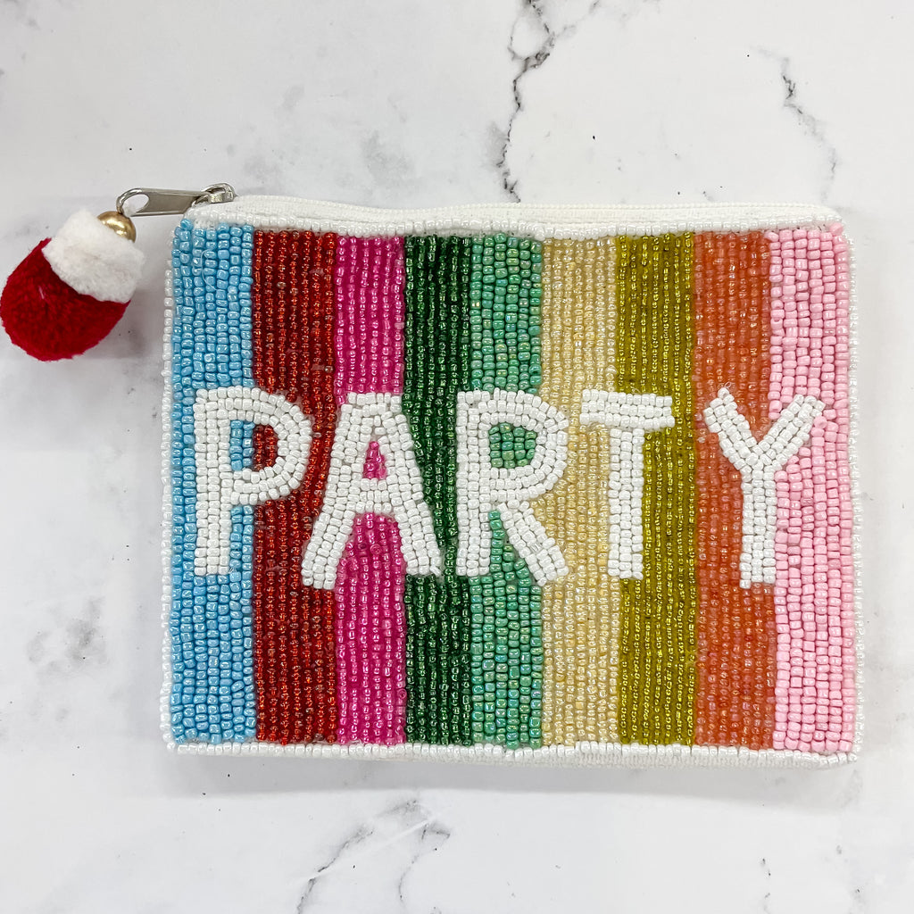 Party Striped Beaded Bag - Lyla's: Clothing, Decor & More - Plano Boutique
