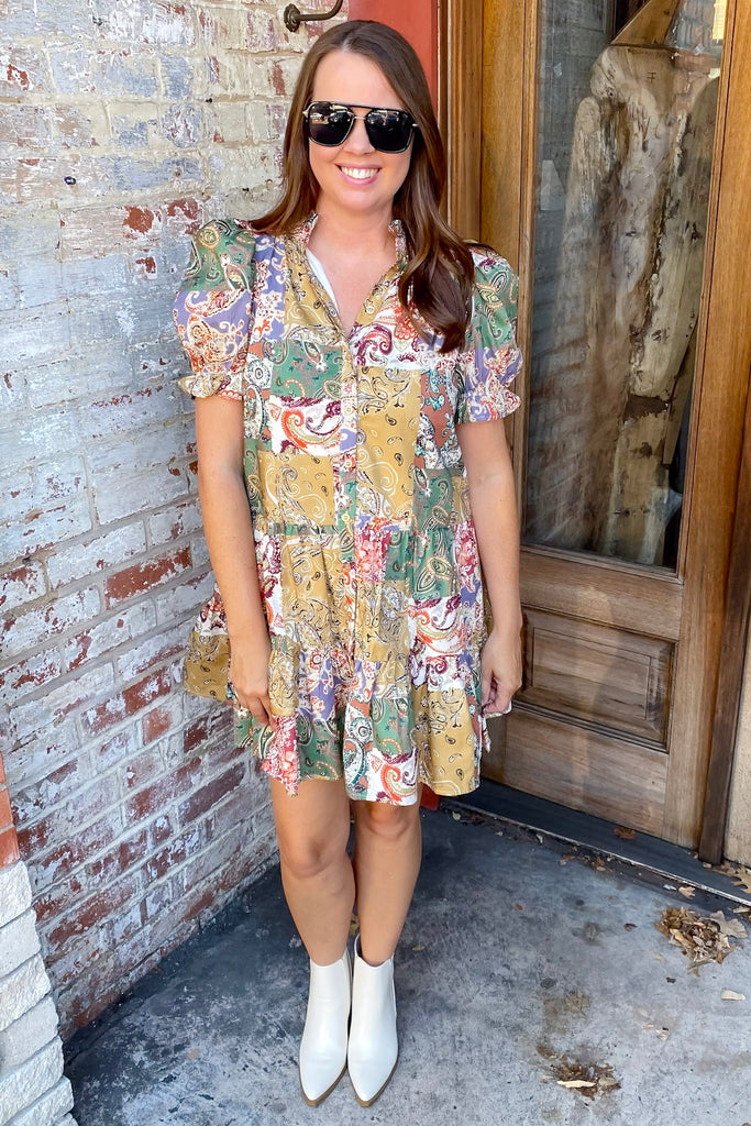 How Good Is This Abstract Print Dress - Lyla's: Clothing, Decor & More - Plano Boutique