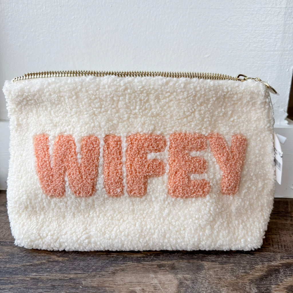 Wifey - Zippered Teddy Pouch - Lyla's: Clothing, Decor & More - Plano Boutique