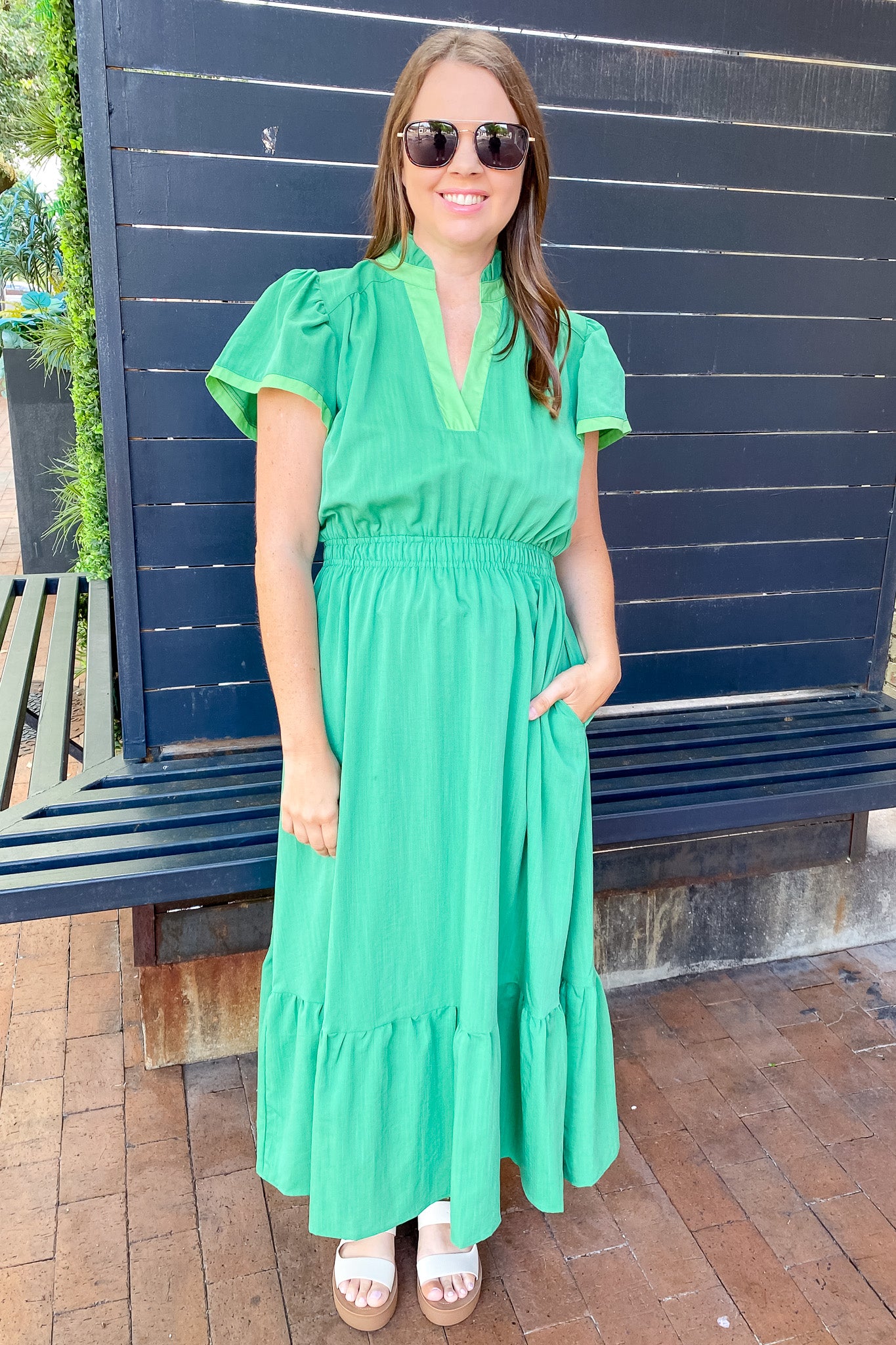 Tone It Down Green Midi Dress – Lyla's: Clothing & Gifts