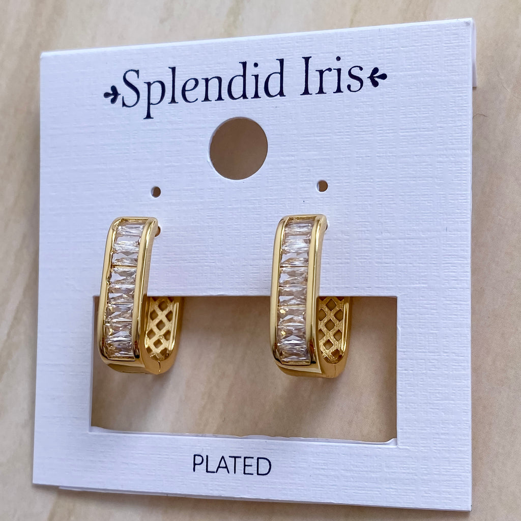 Large Rectangle Huggies Gold - Lyla's: Clothing, Decor & More - Plano Boutique